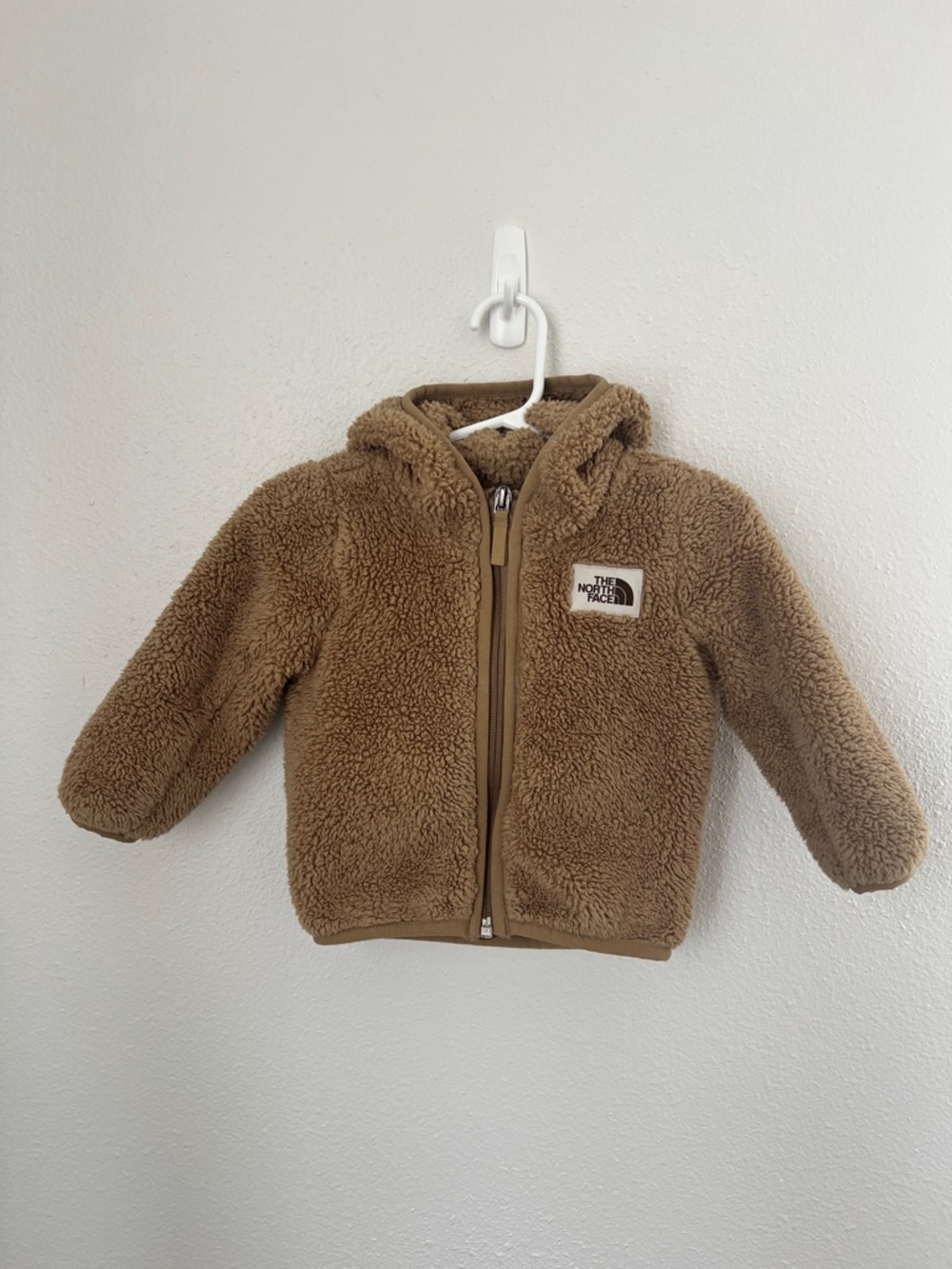 The North Face Tan Sherpa Bear Hood Fleece Jacket